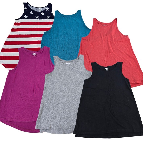 Old Navy Tops - Old Navy Tank Top Lot 6 Women XS Multicolor Cotton Blend Luxe EveryWear Casual